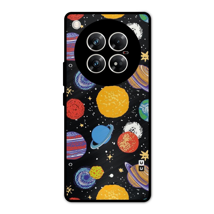 Designer Planets Metal Back Case for Infinix Zero 40 5G