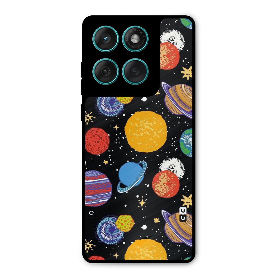 Designer Planets Metal Back Case for Motorola Edge 60 Fusion