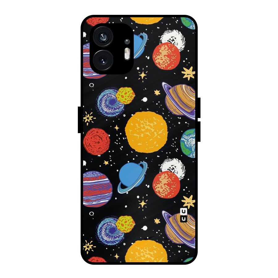 Designer Planets Metal Back Case for Nothing Phone 2