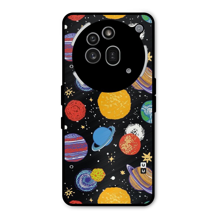 Designer Planets Metal Back Case for Nothing Phone 3a Pro