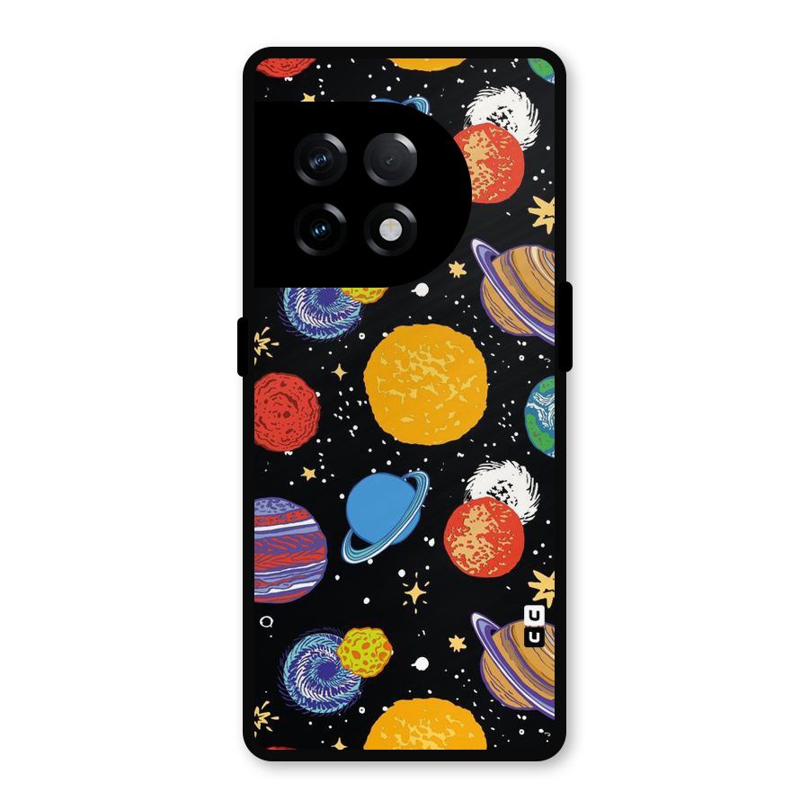 Designer Planets Metal Back Case for OnePlus 11R