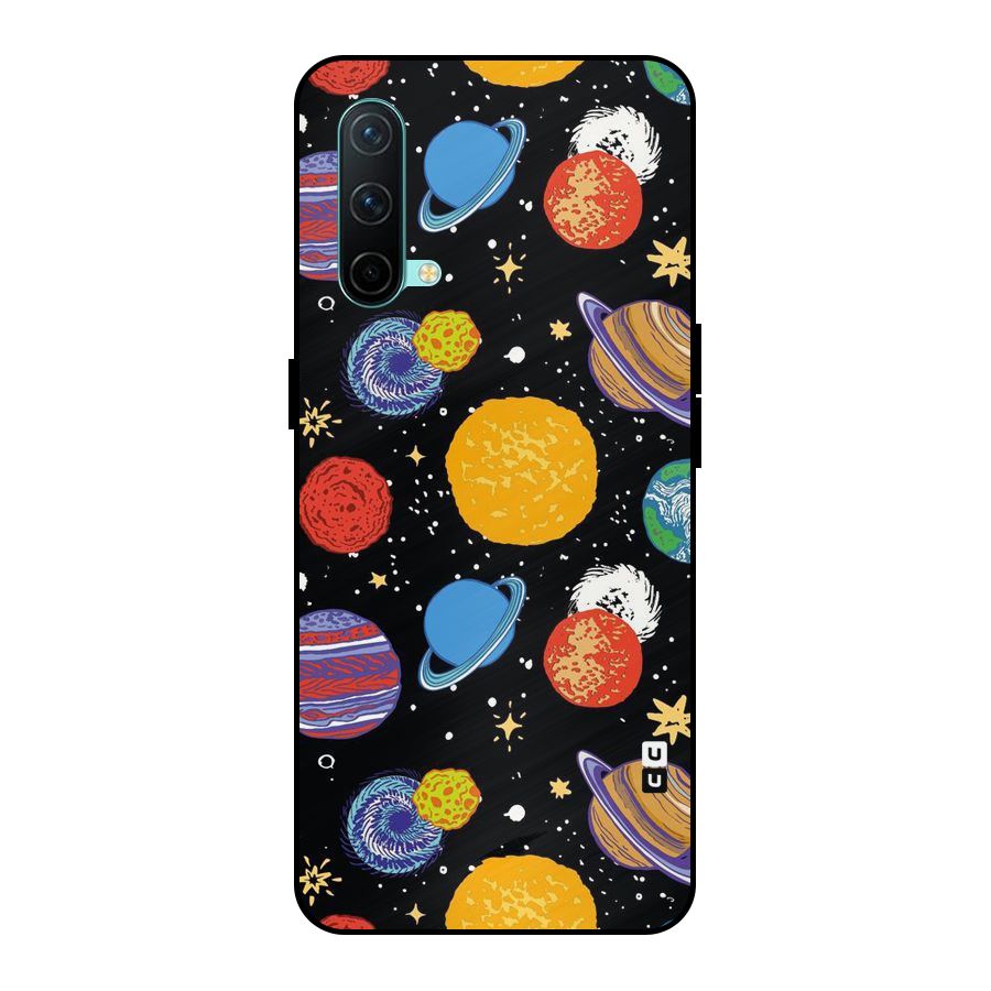 Designer Planets Metal Back Case for OnePlus Nord CE 5G