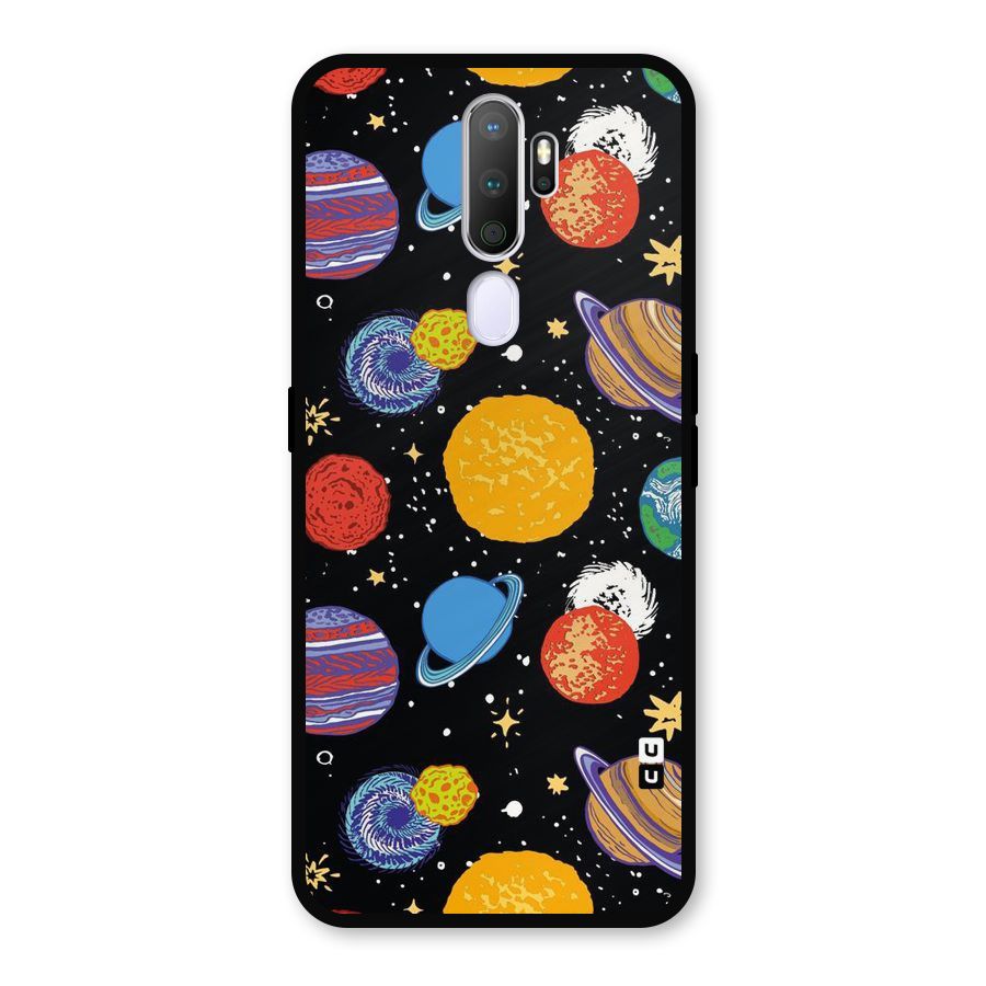 Designer Planets Metal Back Case for Oppo A9 (2020)