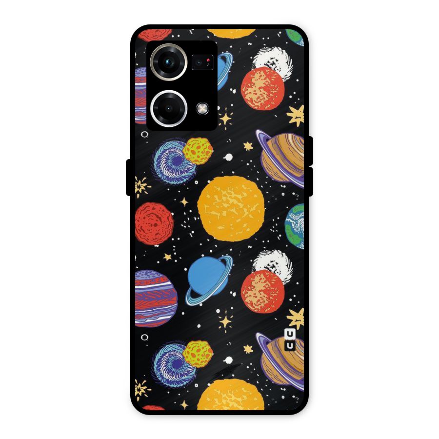 Designer Planets Metal Back Case for Oppo F21s Pro 4G