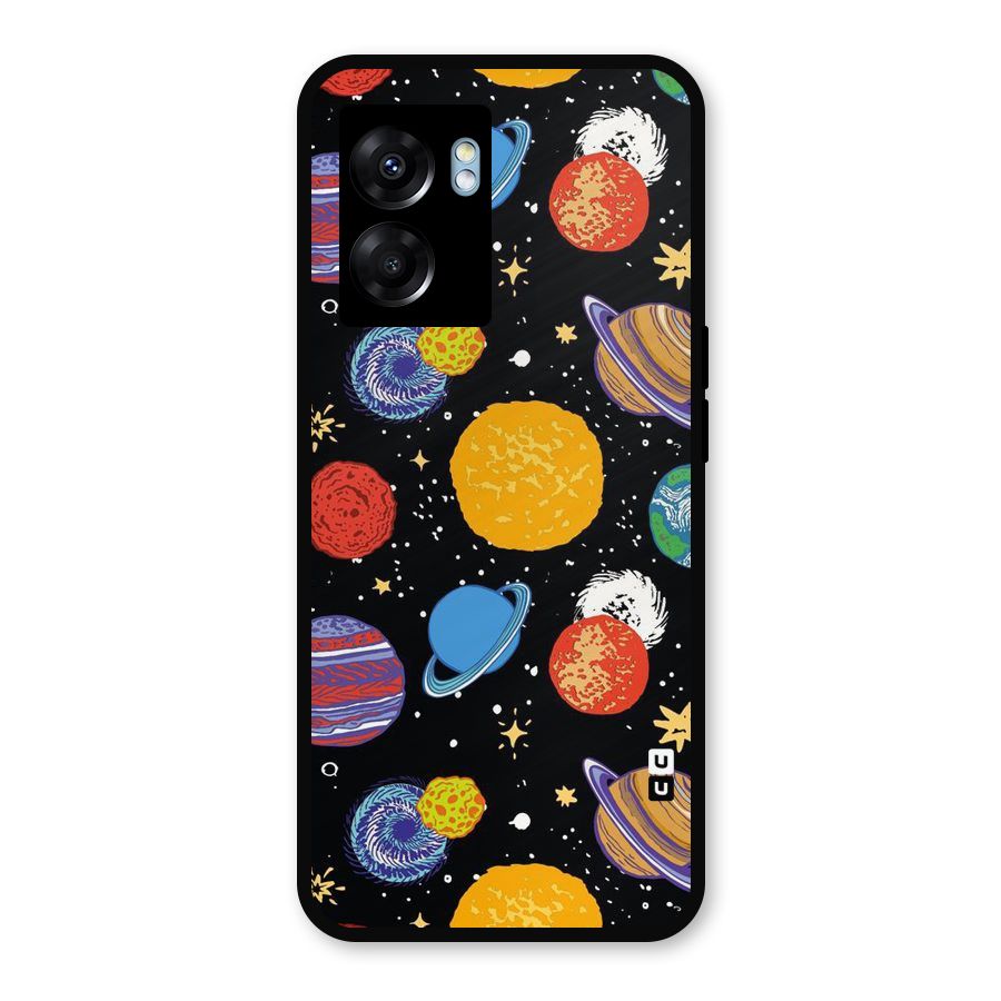 Designer Planets Metal Back Case for Oppo K10 (5G)