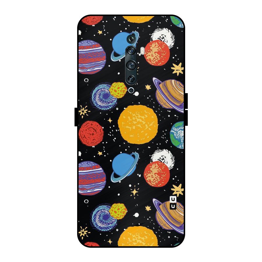 Designer Planets Metal Back Case for Oppo Reno2 Z