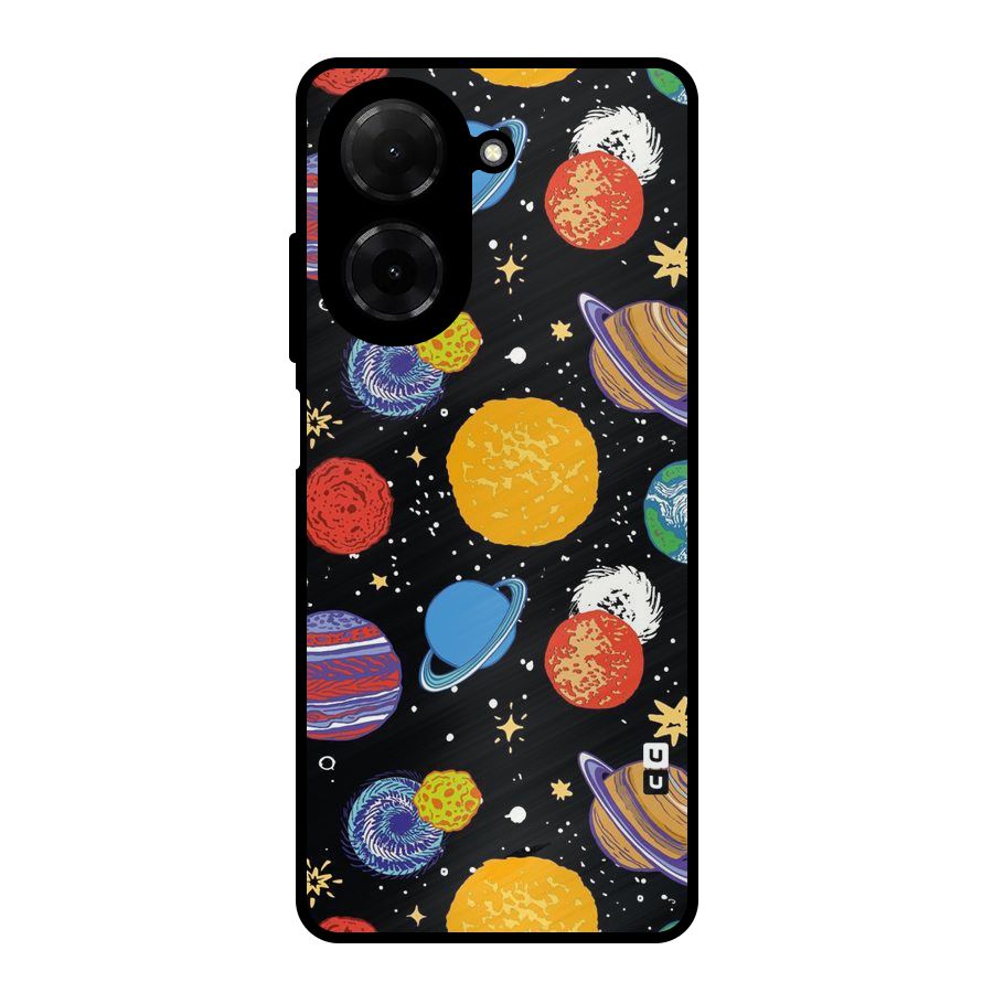 Designer Planets Metal Back Case for Poco C71