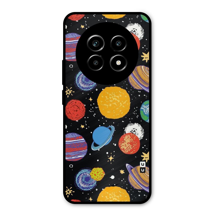 Designer Planets Metal Back Case for Realme 13 Pro