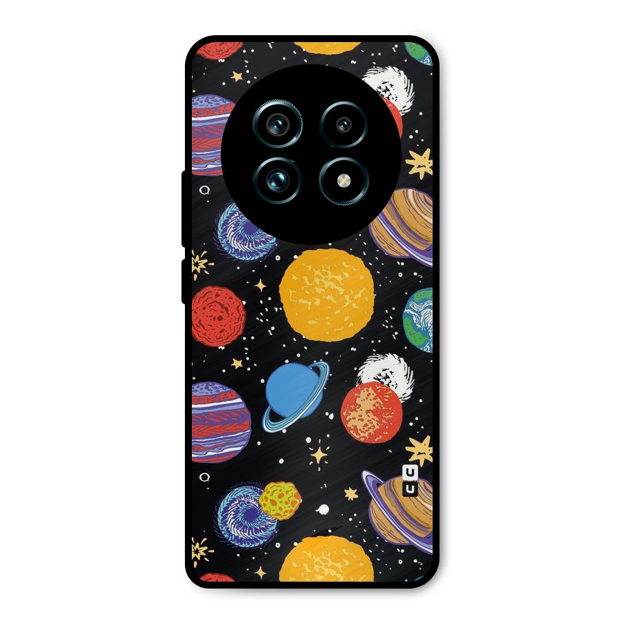 Designer Planets Metal Back Case for Realme 13 Pro Plus