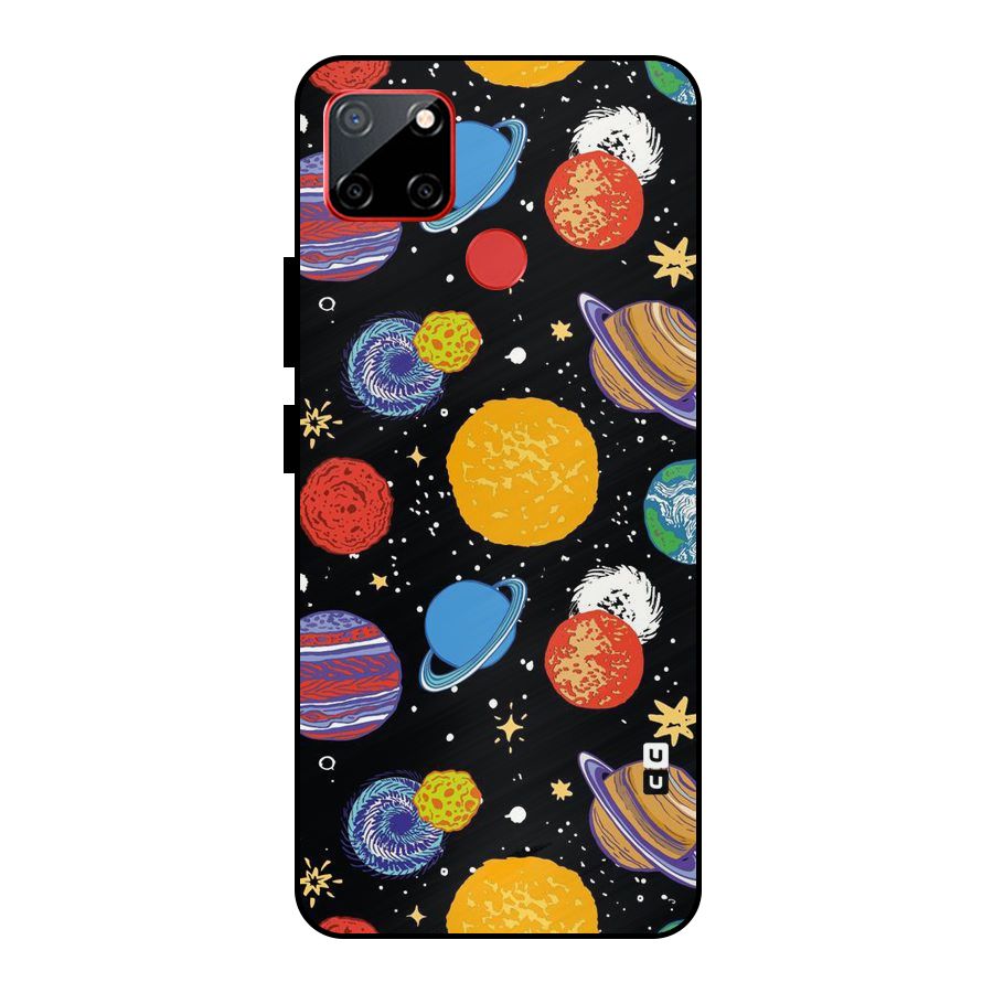 Designer Planets Metal Back Case for Realme C12