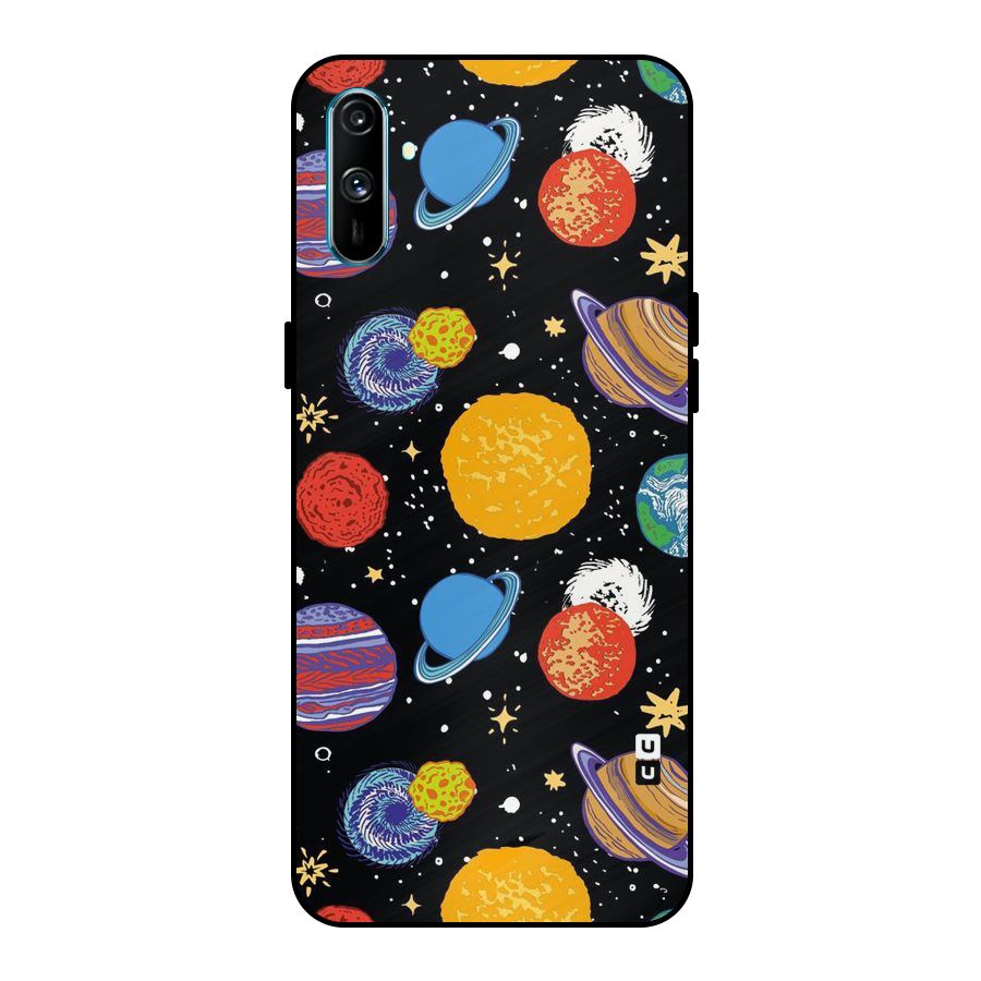 Designer Planets Metal Back Case for Realme C3