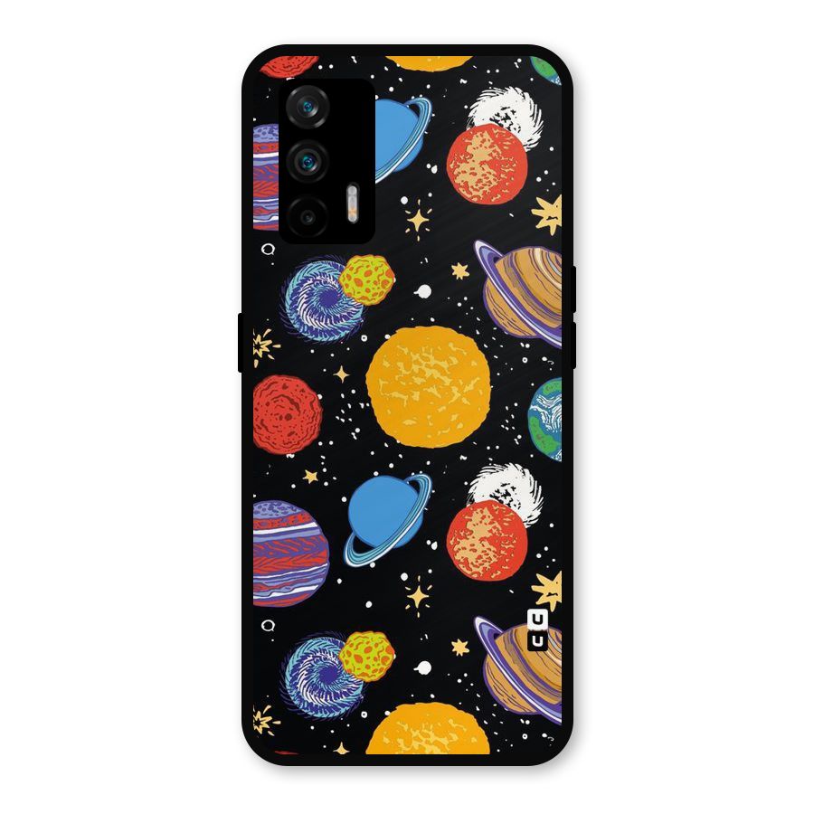 Designer Planets Metal Back Case for Realme GT 5G