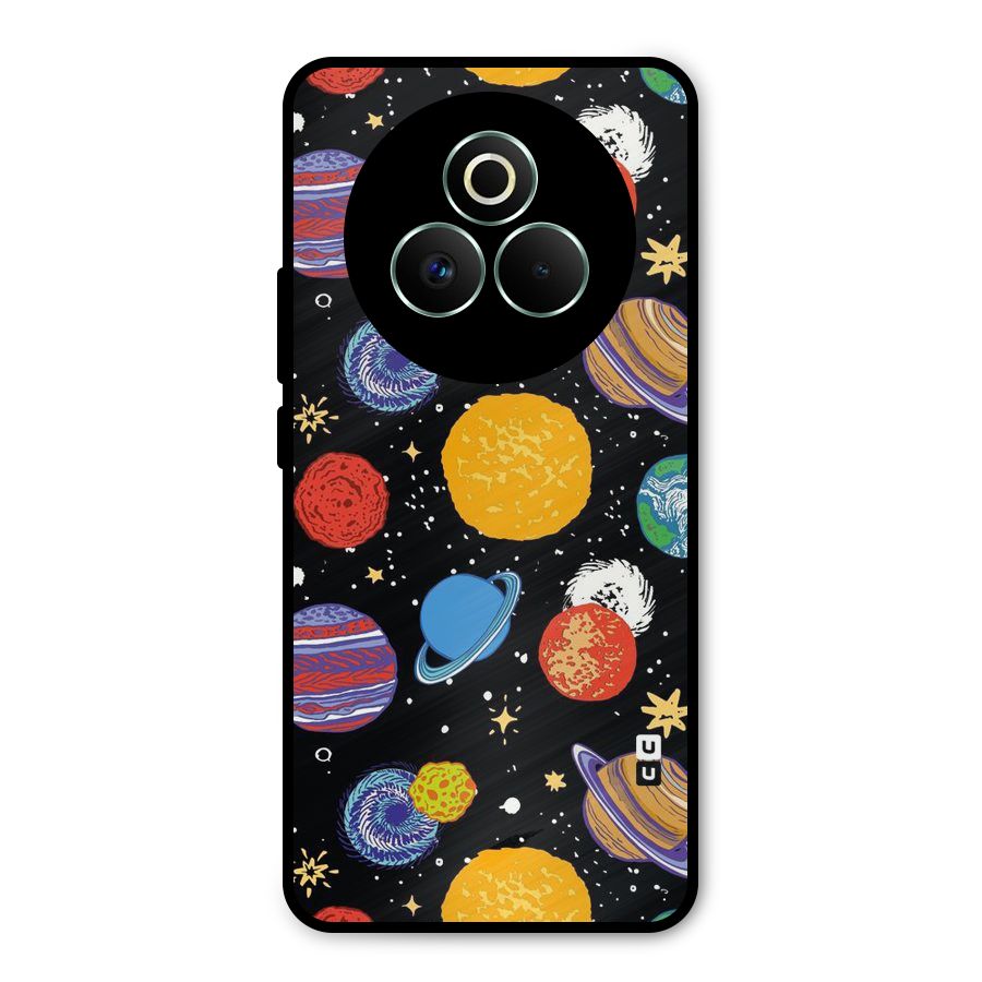 Designer Planets Metal Back Case for Realme P3 Pro