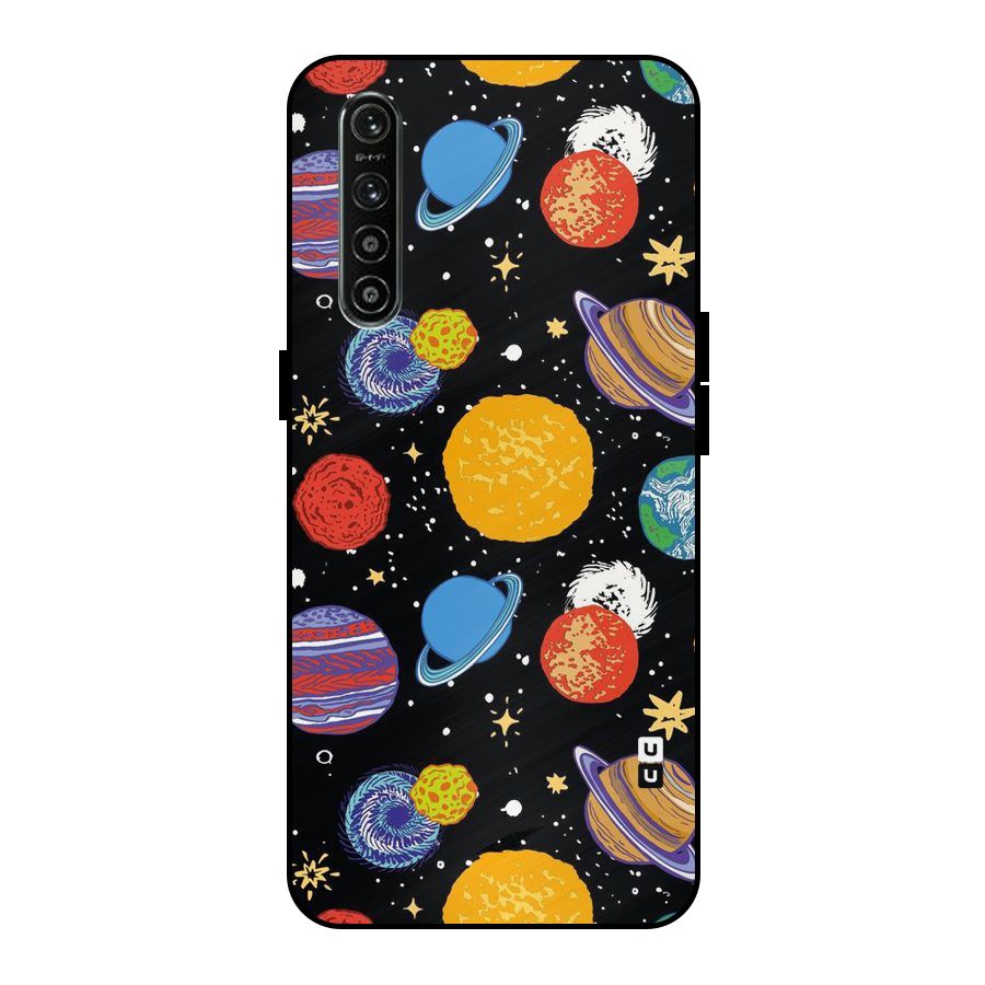Designer Planets Metal Back Case for Realme XT