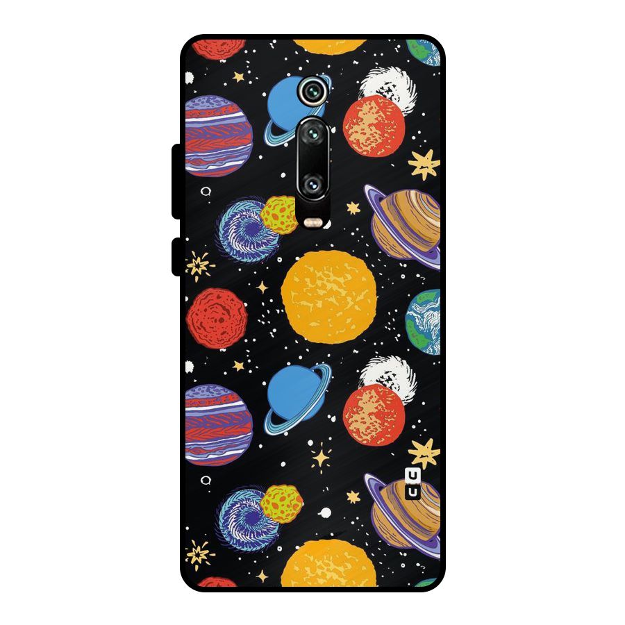 Designer Planets Metal Back Case for Redmi K20