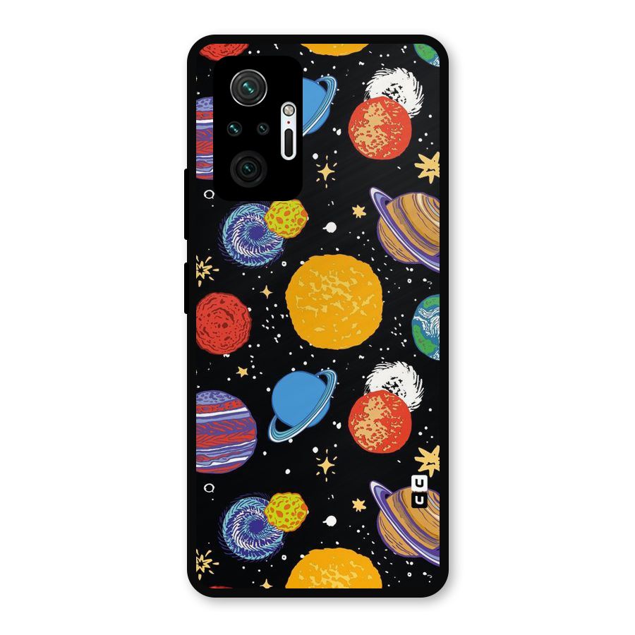 Designer Planets Metal Back Case for Redmi Note 10 Pro