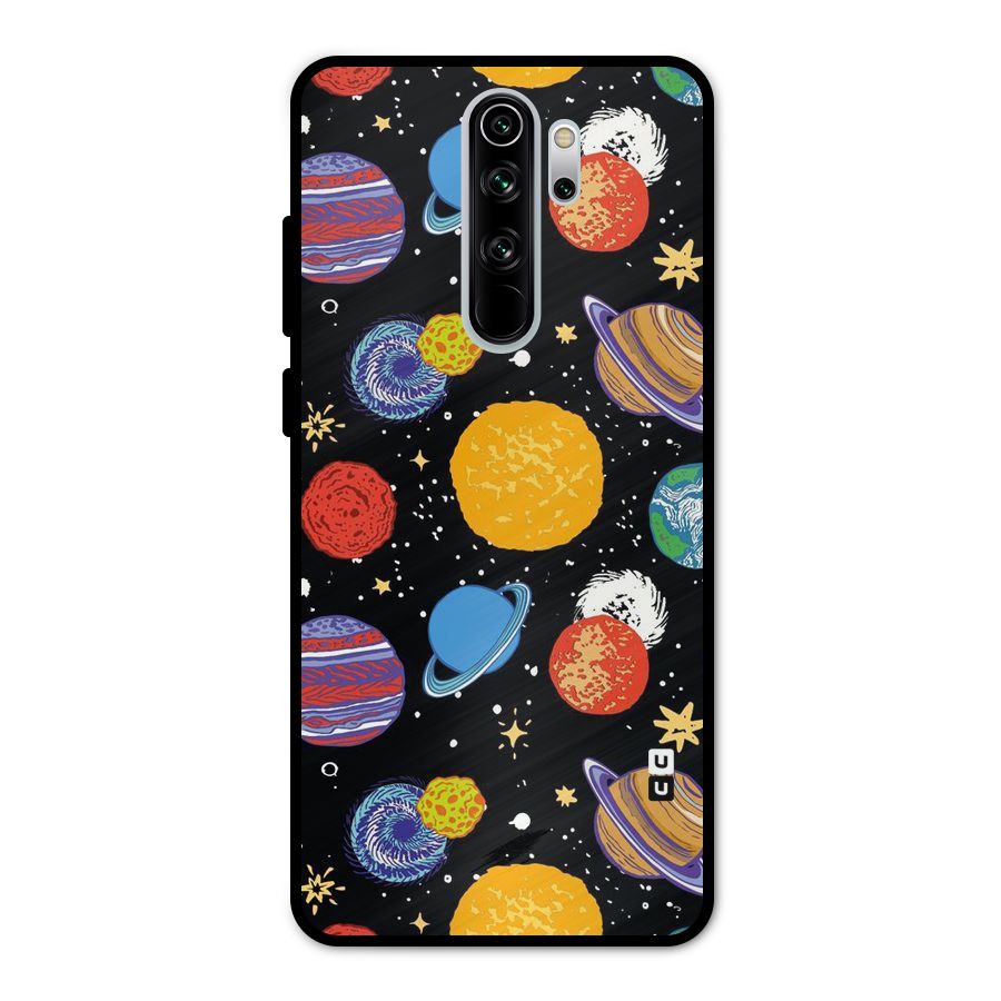 Designer Planets Metal Back Case for Redmi Note 8 Pro