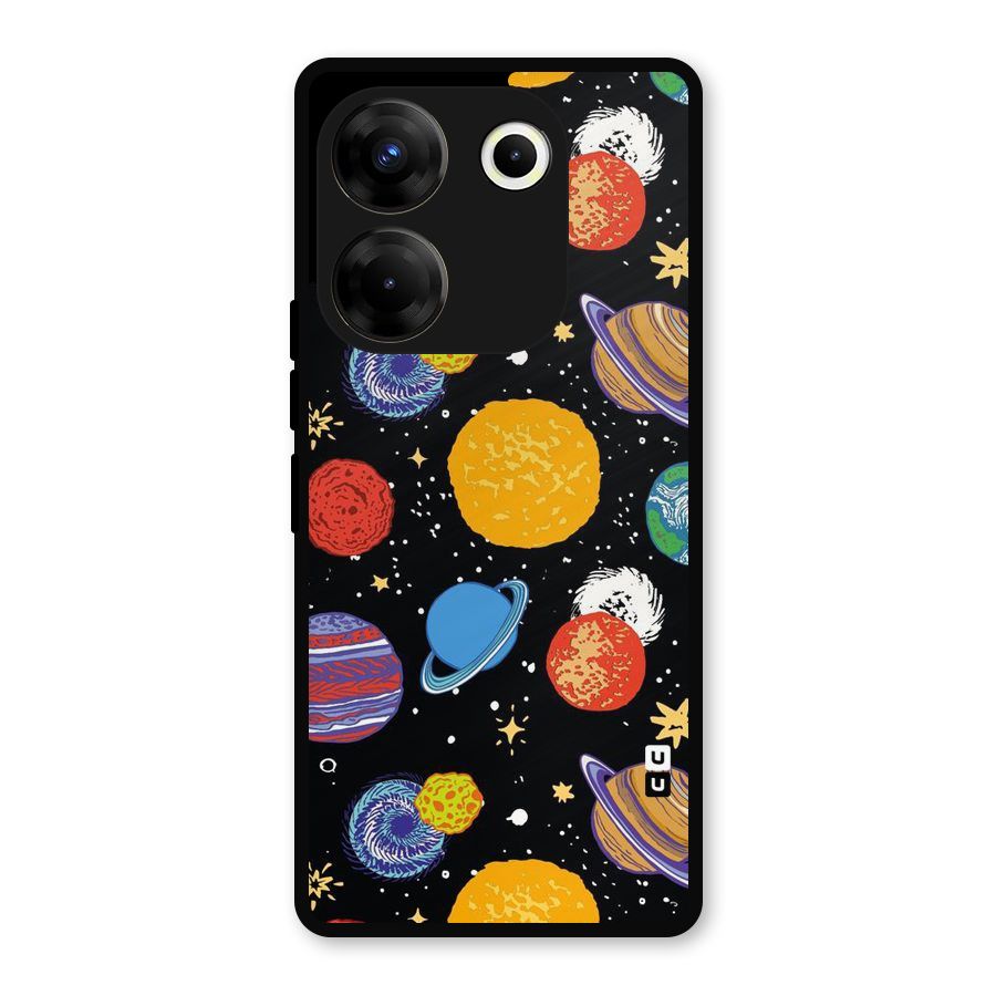 Designer Planets Metal Back Case for Tecno Camon 20 Pro