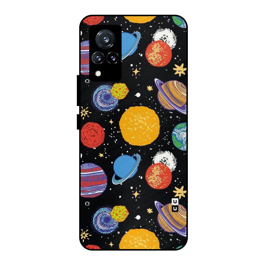 Designer Planets Metal Back Case for Vivo V21 5G