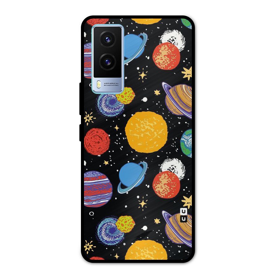 Designer Planets Metal Back Case for Vivo V21e 5G