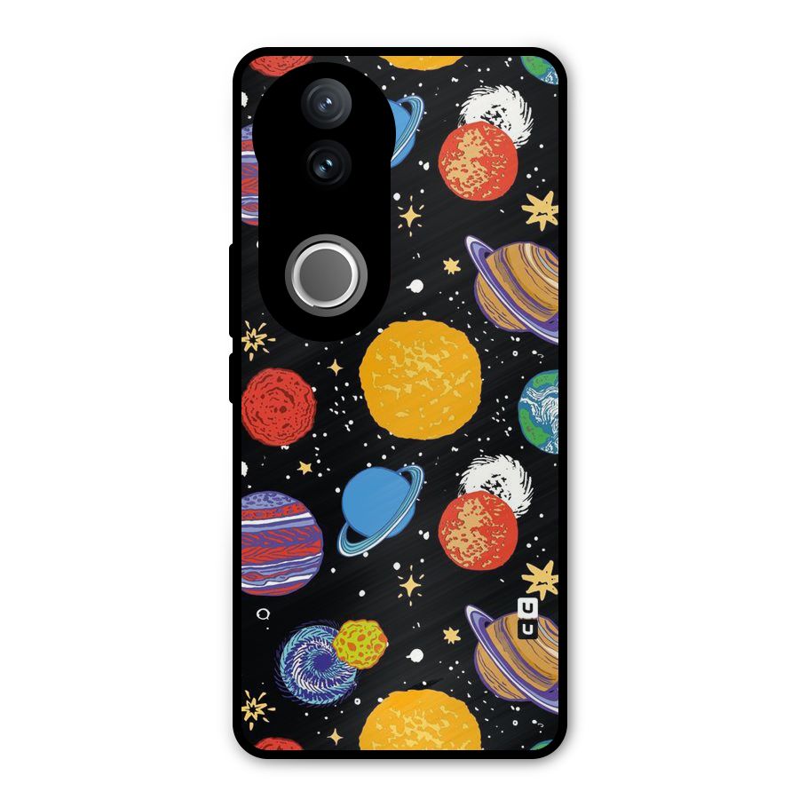 Designer Planets Metal Back Case for Vivo V50