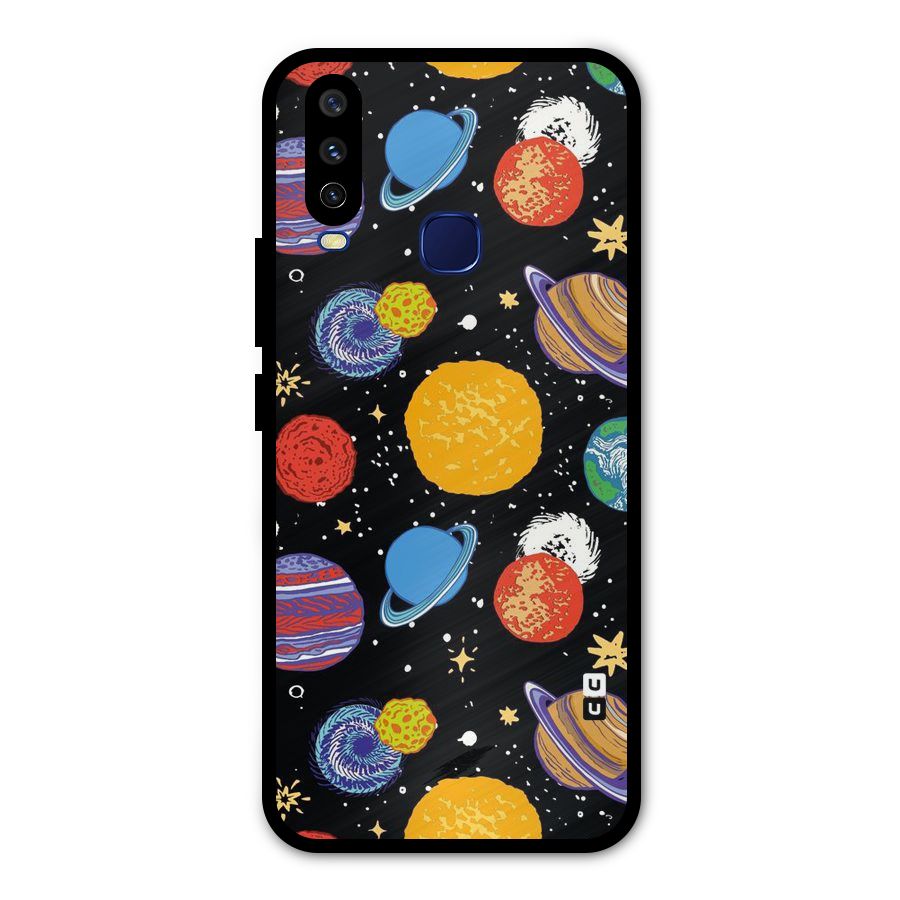 Designer Planets Metal Back Case for Vivo Y15