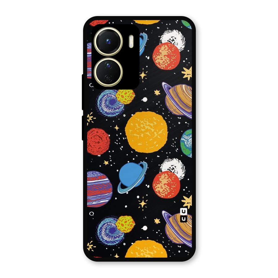 Designer Planets Metal Back Case for Vivo Y16