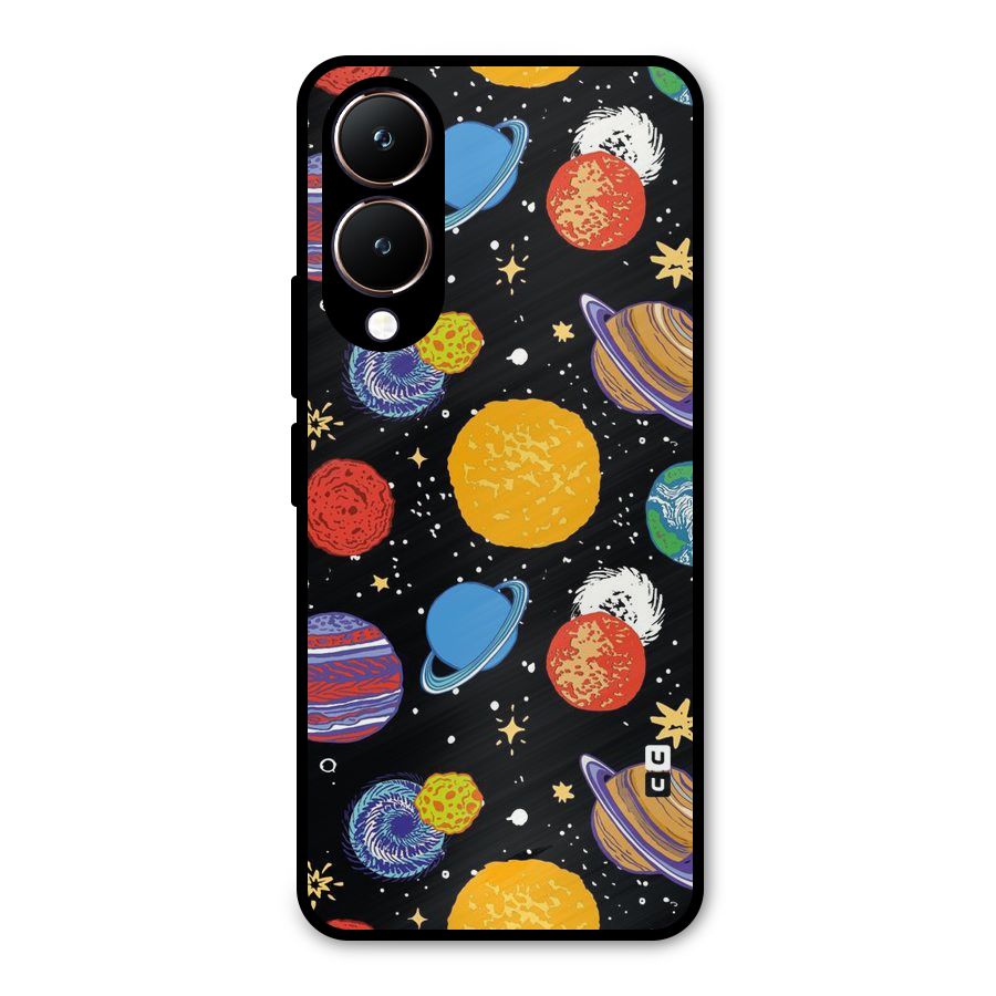 Designer Planets Metal Back Case for Vivo Y28