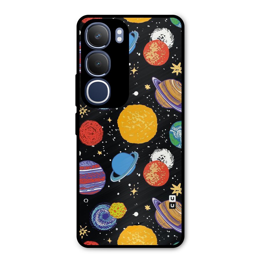 Designer Planets Metal Back Case for Vivo Y29