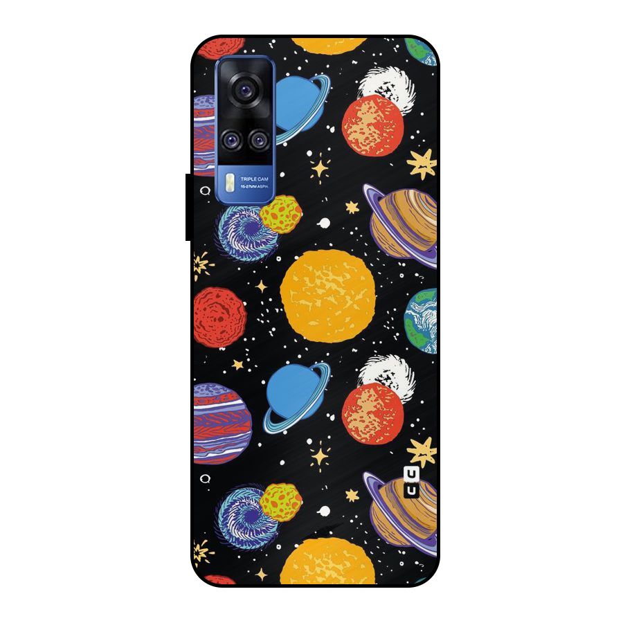 Designer Planets Metal Back Case for Vivo Y51