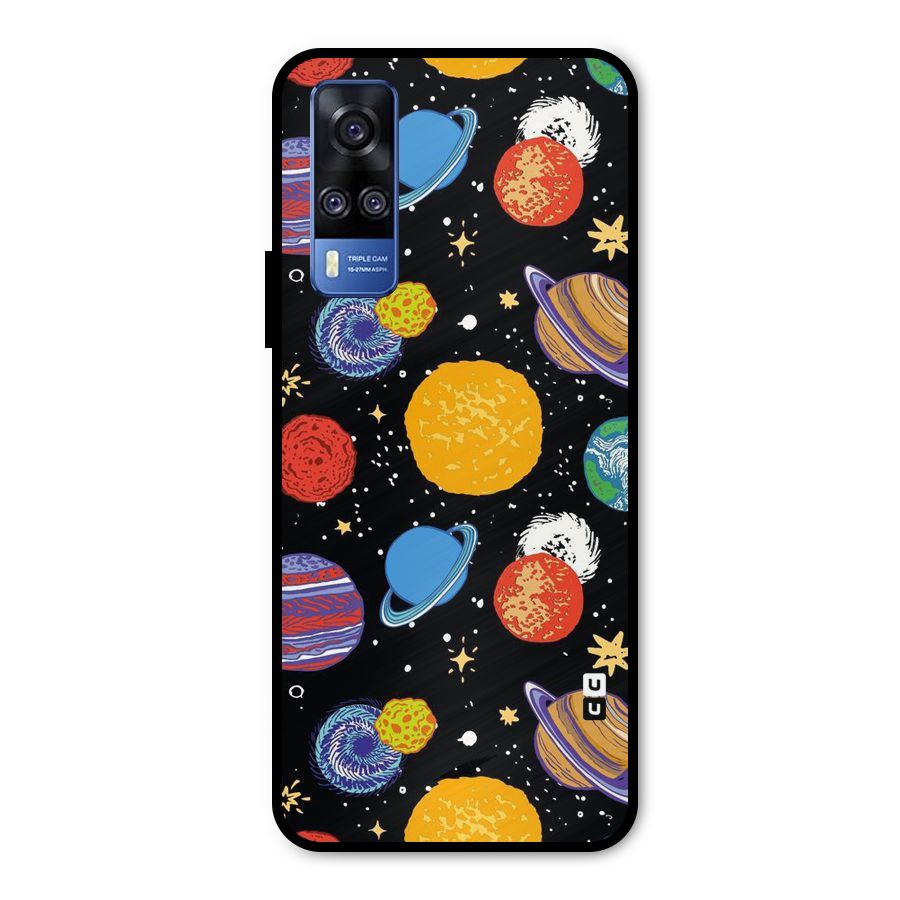 Designer Planets Metal Back Case for Vivo Y51A