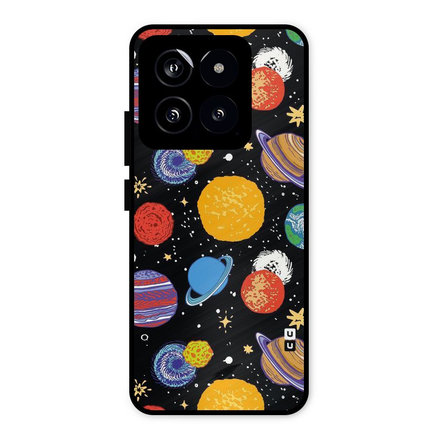 Designer Planets Metal Back Case for Xiaomi 14