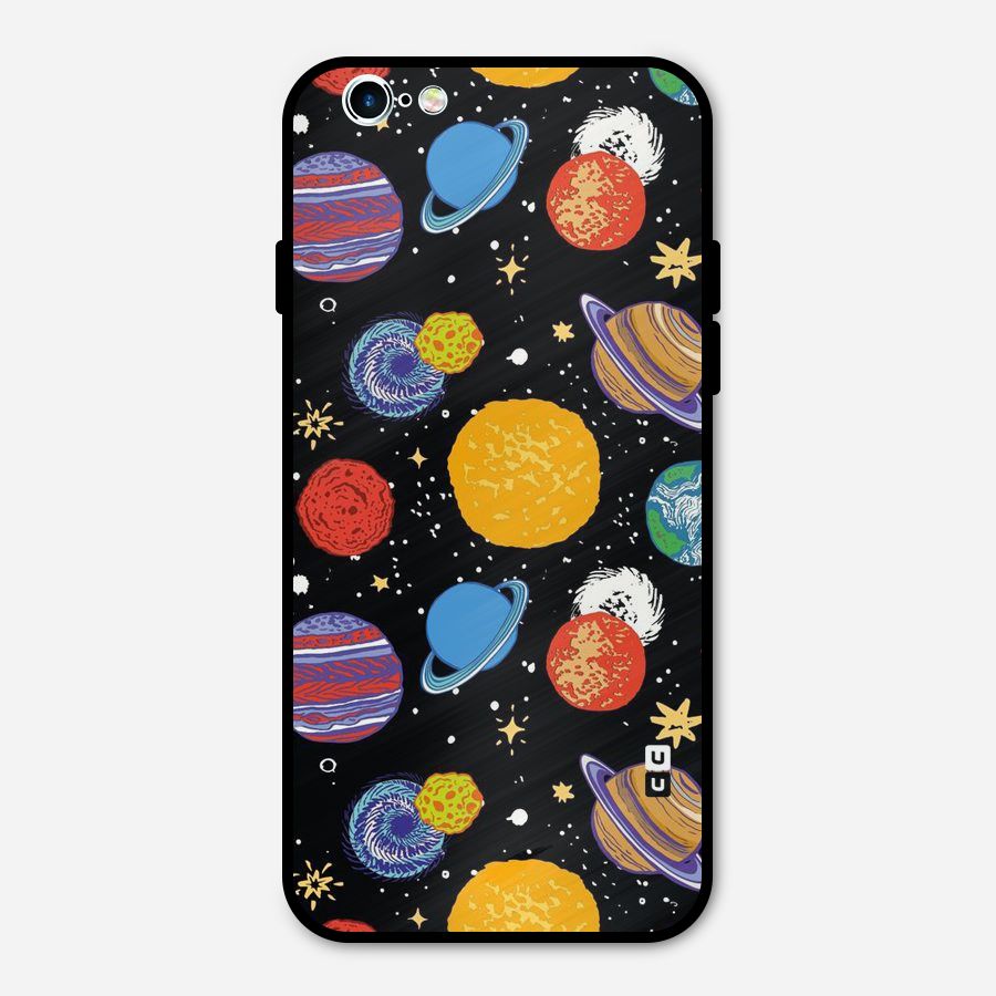 Designer Planets Metal Back Case for iPhone 6 6s