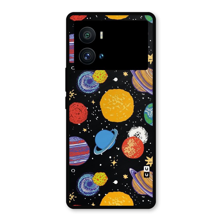 Designer Planets Metal Back Case for iQOO 9 Pro