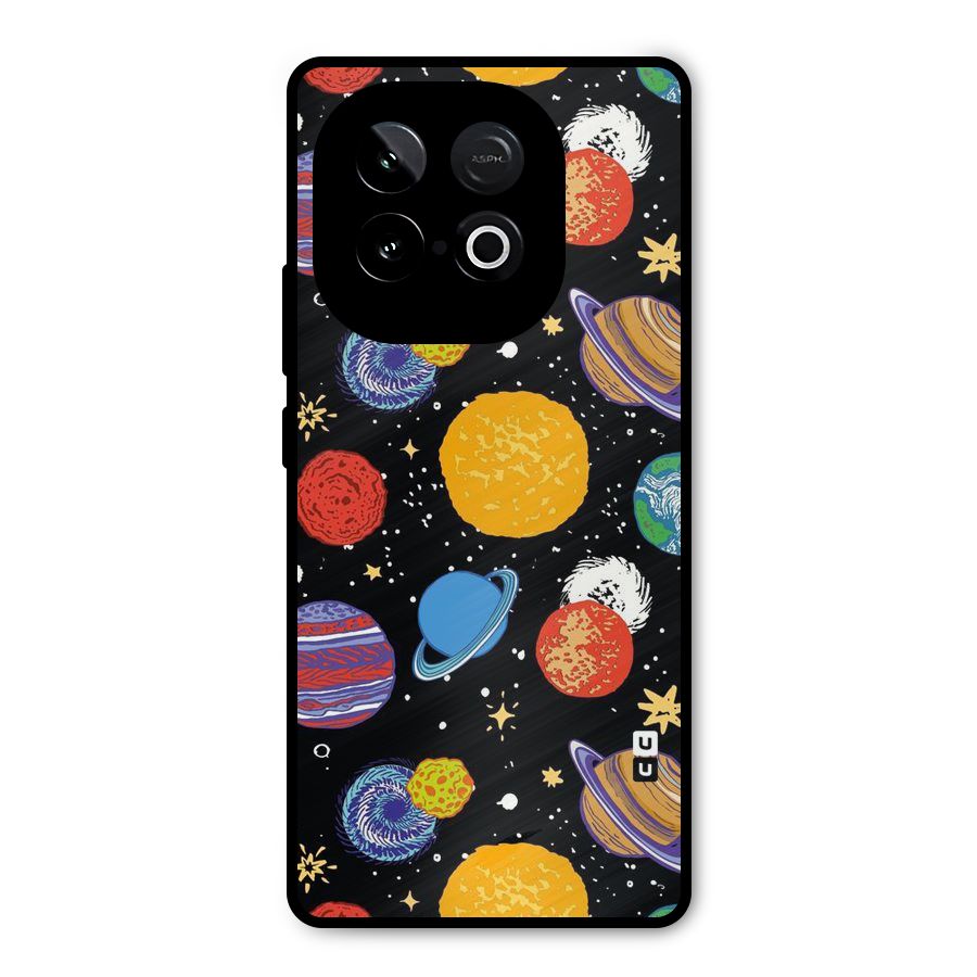 Designer Planets Metal Back Case for iQOO Neo 10
