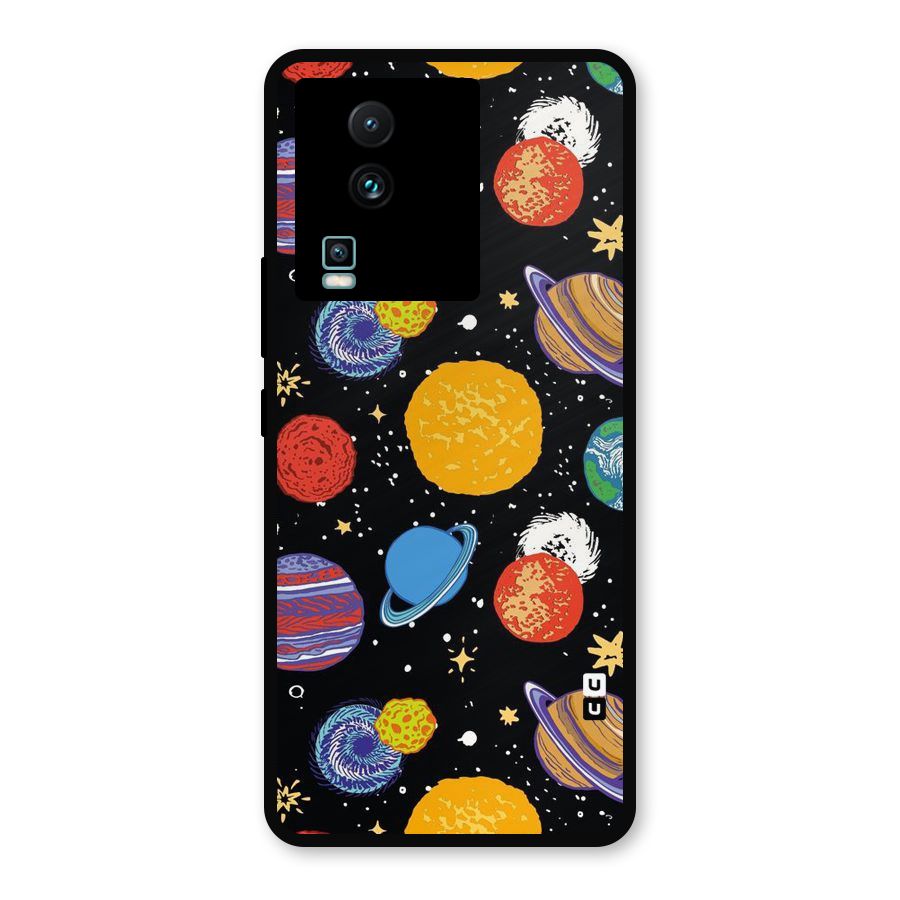 Designer Planets Metal Back Case for iQOO Neo 7 Pro