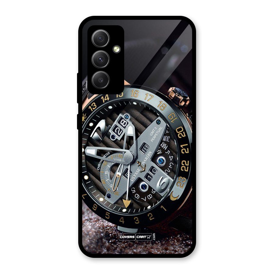 Designer Stylish Watch Glass Back Case for Galaxy A34