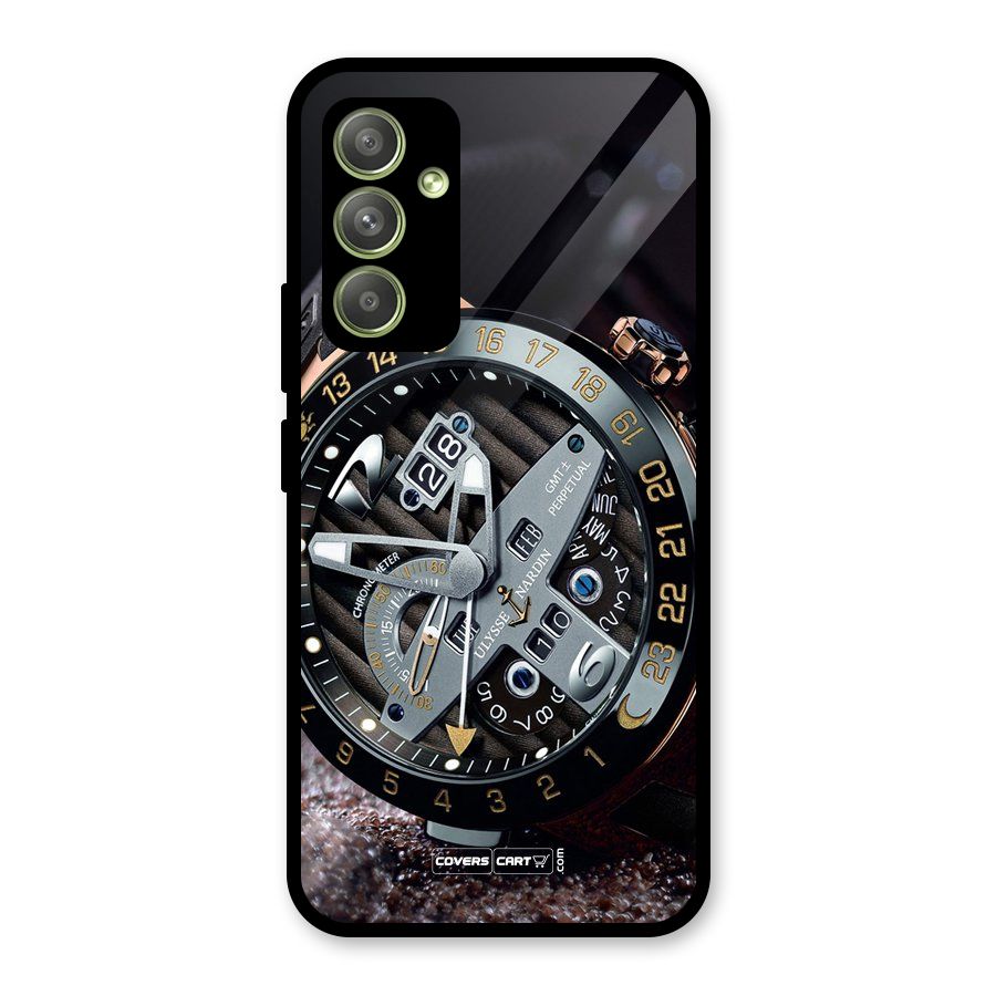 Designer Stylish Watch Glass Back Case for Galaxy A54