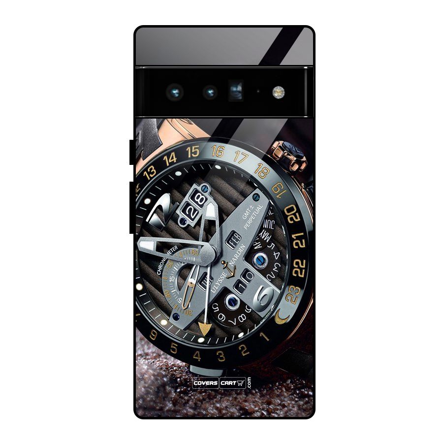 Designer Stylish Watch Glass Back Case for Google Pixel 6 Pro