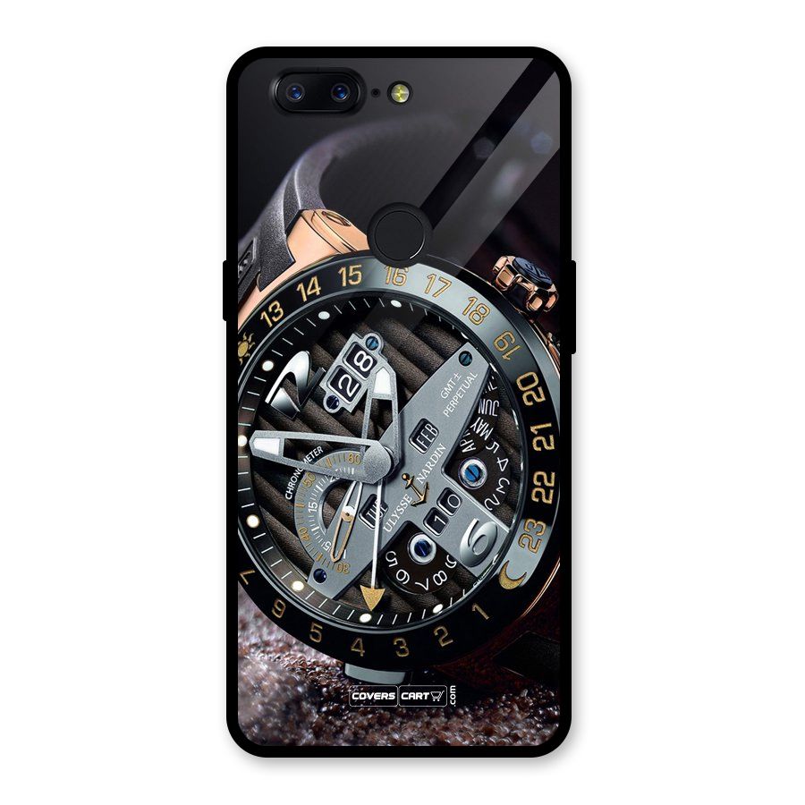 Designer Stylish Watch Glass Back Case for OnePlus 5T