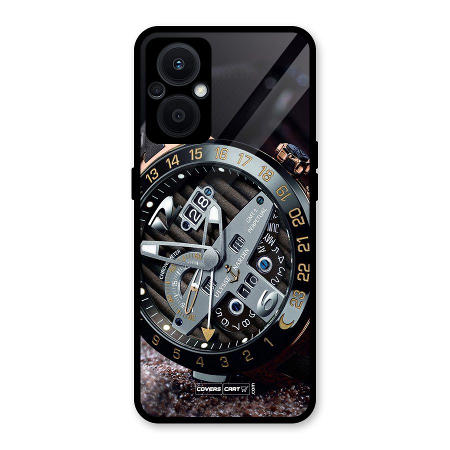 Designer Stylish Watch Glass Back Case for Oppo F21s Pro 5G