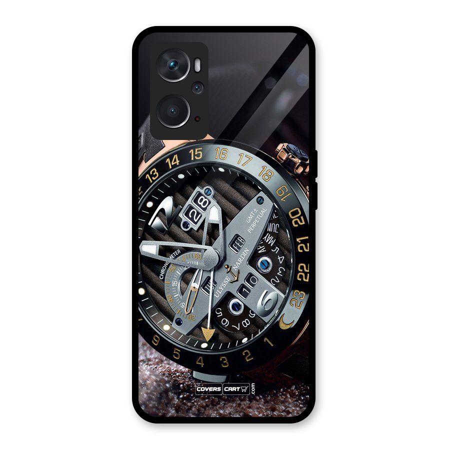 Designer Stylish Watch Glass Back Case for Oppo K10 4G
