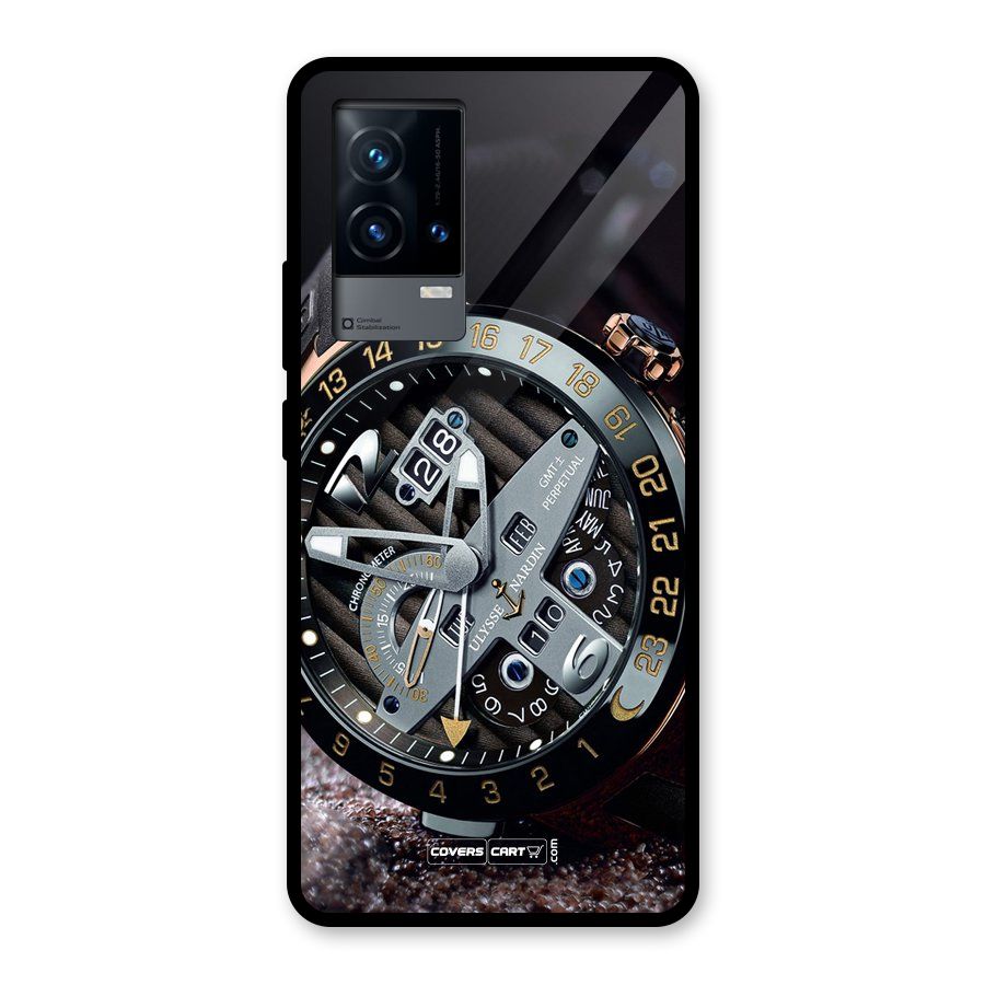Designer Stylish Watch Glass Back Case for iQOO 9 5G