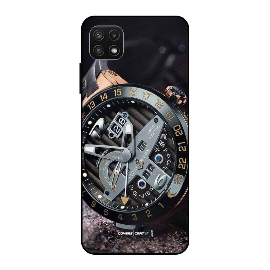 Designer Stylish Watch Metal Back Case for Galaxy A22 5G