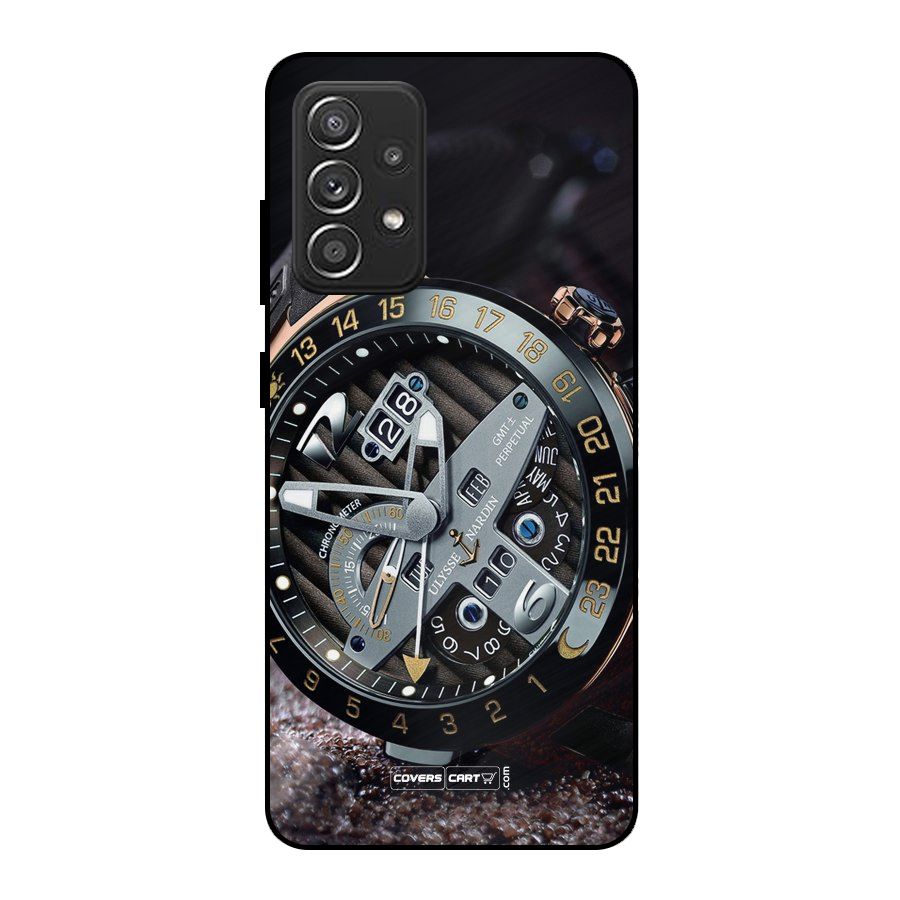 Designer Stylish Watch Metal Back Case for Galaxy A52s 5G