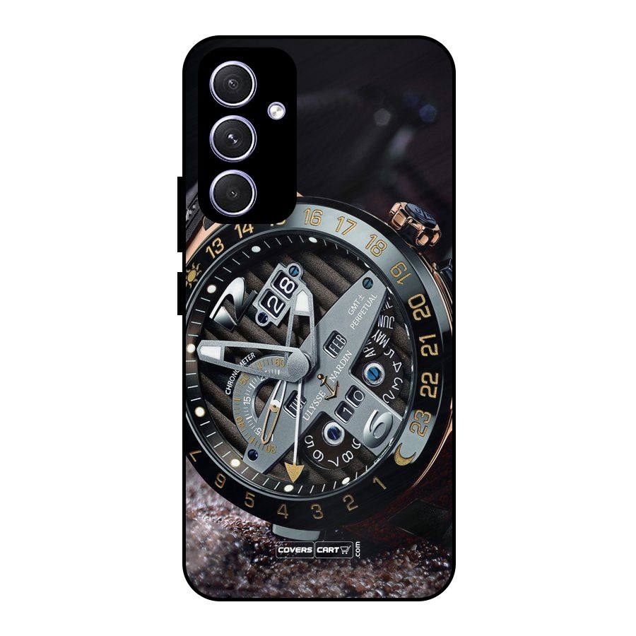 Designer Stylish Watch Metal Back Case for Galaxy A54