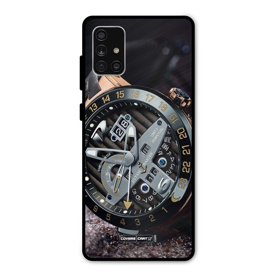 Designer Stylish Watch Metal Back Case for Galaxy A71