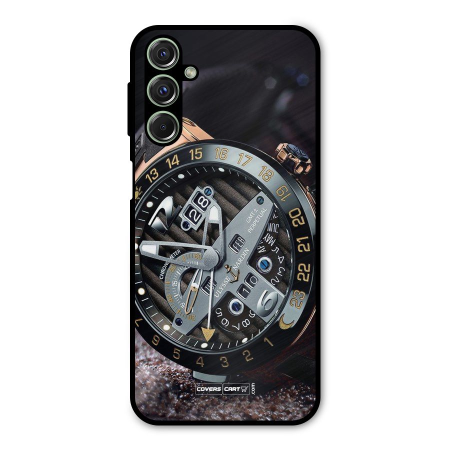 Designer Stylish Watch Metal Back Case for Galaxy F34