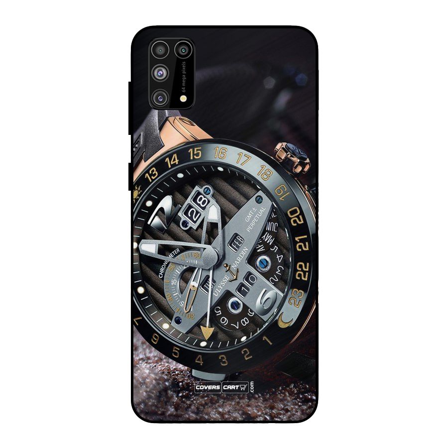 Designer Stylish Watch Metal Back Case for Galaxy F41