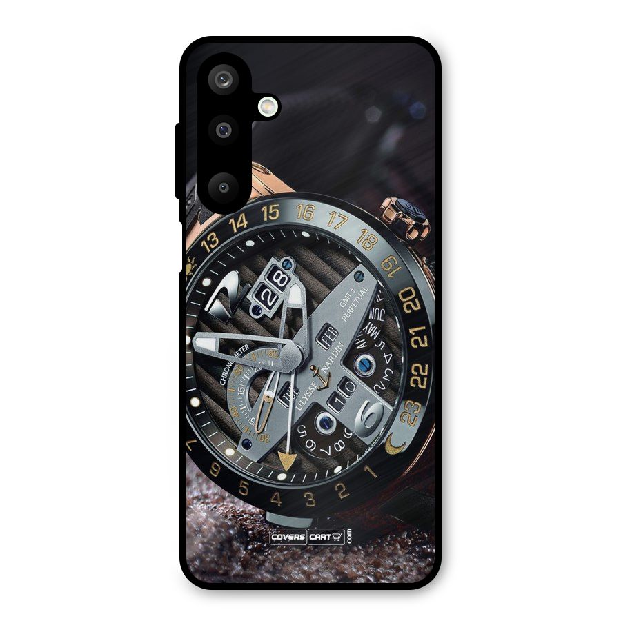 Designer Stylish Watch Metal Back Case for Galaxy M16